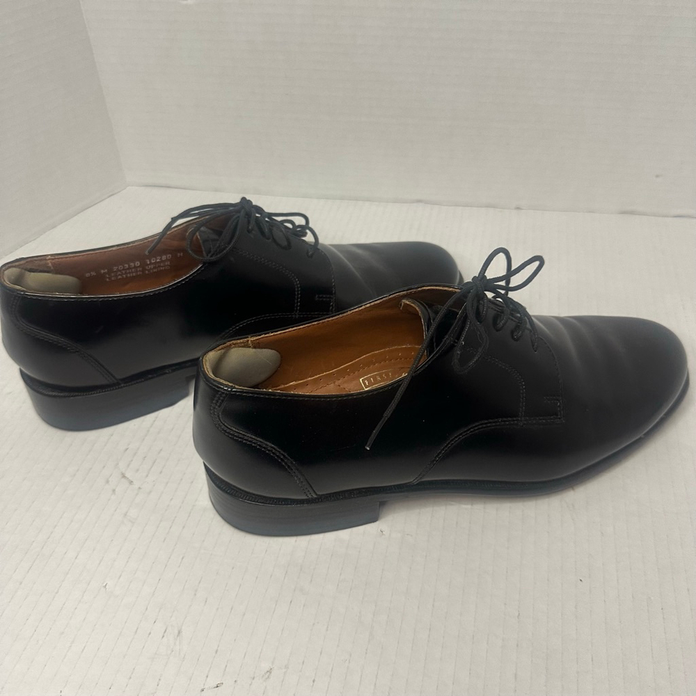 Bostonian Classics Mens Plain Toe Black Leather Dress Shoes 8.5 (Made in India)